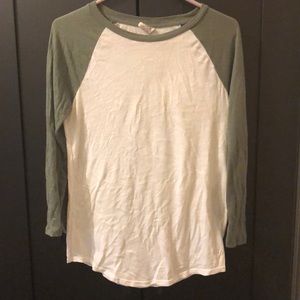 PINK VS baseball sleeve tee